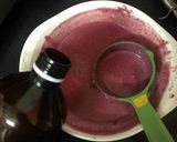 A picture of step 5 of Beetroot pancake with chocolate topping.