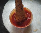A picture of step 17 of Paneer-Chapati Cone.