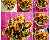 A picture of step 5 of Chatpata Stuffed Masala Papad Cones.