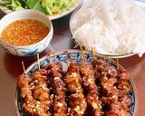 A picture of step 4 of Bún Thịt Nướng (Air Fryer Grilled Pork with Vermicelli).
