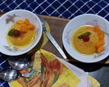 A picture of step 5 of Mango creme caramel pudding.