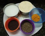 A picture of step 1 of रेशमी वड्या.