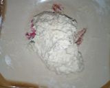 A picture of step 1 of Patira with egg sauce.