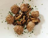 A picture of step 3 of M n Ms! Mushrooms and meatballs!.