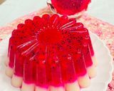 Foto langkah ke 5 dari resep 561. Puding Buah Naga Merah Putih.