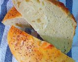 Foto del paso 2 de la receta: Pan sin amasar con sésamo para tostas hecho en cazuela de barro