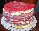 Foto del paso 4 de la receta: Torta de panqueques de colores