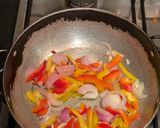 A picture of step 3 of Mexican fried rice.