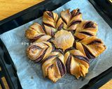 Hình bước làm 7 của món Nutella Star Bread (Bánh Mì Bông Tuyết) dịp Giáng Sinh
