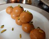 A picture of step 5 of Besan laddu.