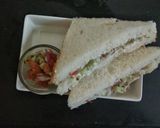 A picture of step 3 of Mayo veg sandwich.