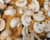 A picture of step 3 of Chicken & mushroom Traybake.