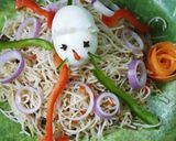 A picture of step 4 of Chinese Noodles with salad.