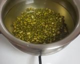 A picture of step 1 of Jain Moong salad (no onion no garlic no potatoes).