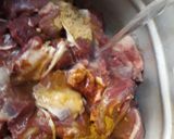 A picture of step 2 of Sauteed beef with caramalised onion.