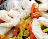 A picture of step 3 of Shrimp Fajitas.