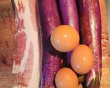 A picture of step 6 of Torta Talong with Bacon.