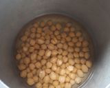 A picture of step 1 of Green peas leaves & Raw chickpeas Chila.