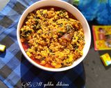 A picture of step 6 of Fried Egusi soup.