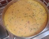 A picture of step 4 of Steam besan pizza cutlats.