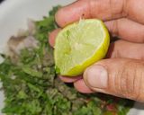 A picture of step 2 of Shirazi salad Arabic salad.