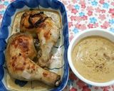 Foto langkah ke 7 dari resep Chicken roasted with creamy cheese sauce.