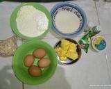 Foto langkah ke 1 dari resep Bolu Pandan Santan (Bolu Panggang 4 Telur).