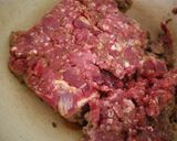 A picture of step 1 of Minced Beef stew.