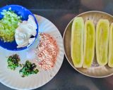 A picture of step 2 of Cucumber boat.