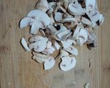 A picture of step 1 of Mushroom Stroganoff with hurb rice.