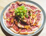 A picture of step 7 of Japanese-style rare roast beef.