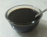 A picture of step 4 of Saunth or imli chutney(from leftover gulab jamun syrup).