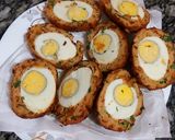 A picture of step 4 of Nargisi kofta.