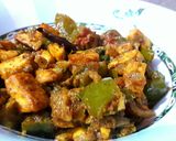 A picture of step 11 of Kadhai Paneer.