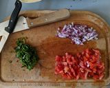 A picture of step 1 of Masala papad.