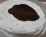 A picture of step 3 of Valentine day special black forest chocolate cake.