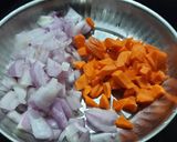 A picture of step 1 of Vegetable upma.