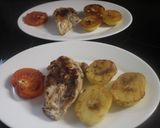 Foto del paso 6 de la receta: Pechugas al grill con patatas