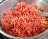 A picture of step 2 of Beet root,& carrots kanji.