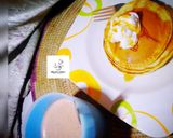 A picture of step 1 of Pancake recipe with toppings.