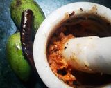 A picture of step 2 of Raw Mango Chutne Manga Chamanthi.