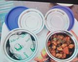 A picture of step 8 of Instant Capsicum, potatoes & tomatoes for Tiffin.