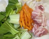 A picture of step 1 of Yaki Udon with Umeboshi.