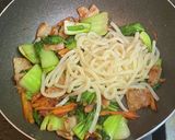 A picture of step 4 of Yaki Udon with Umeboshi.