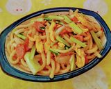 A picture of step 3 of Stir-Fried Udon with Frozen Sanuki Udon Noodles.