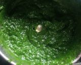 A picture of step 2 of Palak paneer.