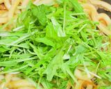 A picture of step 3 of Yaki Udon with Stir-Fried Napa Cabbage Stems.
