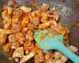 A picture of step 4 of Jhinge Chicken Posto (Chicken with Ridge gourd and poppy seeds).