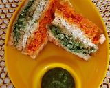 A picture of step 4 of Tiranga Sandwich.