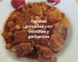 Foto del paso 12 de la receta Patatas guisadas con costillas y garbanzos